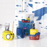 Sunside Sails Submarine 3 Piece Bathroom Accessory Set Resin in Blue/Yellow | Wayfair FDDDC0377C024EEBB3D28E0027A67938