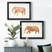 Dakota Fields Elephant Wisdom I - 2 Piece Picture Frame Print Set Paper, Solid Wood in Black | 30.5 H x 45 W x 1 D in | Wayfair