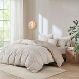 Clean Spaces 60% Organic Cotton 40% Cotton Comforter Cover Set W/ Removable Insert in Natural - Olliix LCN10-0106