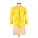 Onque Casuals Jacket: Short Yellow Solid Jackets & Outerwear - Women's Size 8