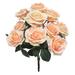 Set of 2 Artificial Queen Rose Flower Stem Bush Bouquet 18in