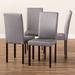 Andrew Contemporary Espresso Wood Fabric Dining Chair (Set of 4) - 36.50" High x 17.00" Wide x 17.75" Long