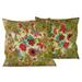 Handmade Set of 2 Embellished 'Floral Paradise' Cushion Covers (India)