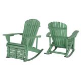Zero Gravity Collection Adirondack Rocking Chair with Built-in Footrest (2 Pack)