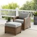 Crosley Bradenton 2Pc Outdoor Wicker Chair Set - 30.5 "W x 61 "D x 32.5 "H