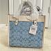 Coach Bags | Coach Field Tote 22 Signature Chambray Crossbody Shoulder Bag Satchel | Color: Blue | Size: Os