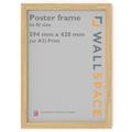 Wall Space A2 Oak Frame | 59.4 x 42 cm A2 Wooden Poster Frame | Large Wooden Picture Frames to fit A2 Poster - 594 x 420mm Poster Frame Made from Solid Wood | A2 Frame Oak | A2 Frame 594x420 mm