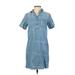 Gap Casual Dress - Shirtdress: Blue Dresses - Women's Size X-Small