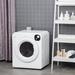 HomCom 3.22 Cu. Ft. High Efficiency Electric Dryer in White in Gray | 27.5 H x 23.5 W x 20 D in | Wayfair 853-025