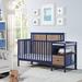 Suite Bebe Connelly 4-In-1 Convertible Crib & Changer Wood in Blue | 45.25 H x 29.75 W x 73 D in | Wayfair 27501-MBL