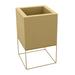 Vondom Vela Resin Elevated Planter Resin/Plastic in Brown | 11 H x 7 W x 7 D in | Wayfair 54043A-Beige