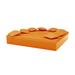 Orren Ellis Jut - Chill Bed - 8 Pillows - 90.5" X 90.5" - Lacquered - Champagne Plastic in Orange/Brown | 15.75 H x 90.5 W x 90.5 D in | Outdoor Furniture | Wayfair