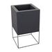 Vondom Vela Resin Elevated Planter Resin/Plastic in Gray | 11 H x 7 W x 7 D in | Wayfair 54043A-Anthracite