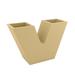 Vondom Uve Resin Pot Planter Resin/Plastic in Brown | 6.25 H x 9.5 W x 3.25 D in | Wayfair 43308A-Beige