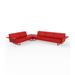 Orren Ellis Meyerwood Sofa- 5 Seat - 132" X 102" - Basic/Nautical Plastic in Red/Blue | 28.25 H x 102 W x 132 D in | Outdoor Furniture | Wayfair