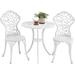 Astoria Grand Round 2 - Person 24" Long Aluminum Bistro Set Metal in White | 24 W x 24 D in | Outdoor Furniture | Wayfair