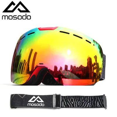 Mosodo – lunettes de Ski magnétiques magnétiques neige Anti-buée grande taille sphérique