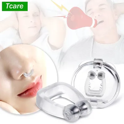 Tcare – dispositif magnétique Anti-ronflement en Silicone pince-nez aide au sommeil dispositif de