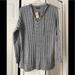 American Eagle Outfitters Sweaters | Aeo Womens Grey And White Tunic Length Sweater Nwt L | Color: Gray/White | Size: L