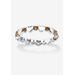 Women's Simulated Birthstone Heart Eternity Ring by PalmBeach Jewelry in November (Size 9)