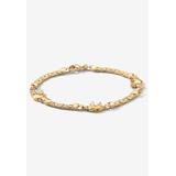 Women's Goldtone Caranvan of Lucky Elelphants Ankle Bracelet 10" by PalmBeach Jewelry in Gold