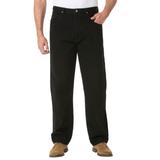 Men's Big & Tall Wrangler® Relaxed Fit Classic Jeans by Wrangler in Black Denim (Size 66 30)