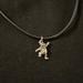Disney Accessories | Disney Winnie The Pooh Necklace | Color: Black/Silver | Size: 18 Inches Long, 1/2 Inch Pooh