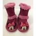 Disney Shoes | Baby Minnie Mouse Pink Boots 1 Winter Fabric Cloth Disney Babies | Color: Pink | Size: 1bb