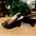 Nine West Shoes | Animal Print Platform Heels With Gold Buckles! | Color: Gold | Size: 7.5