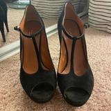 Gucci Shoes | Gucci Black Suede High Heels | Color: Black | Size: 8.5
