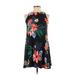 Old Navy Casual Dress - Shift High Neck Sleeveless: Black Floral Dresses - Women's Size X-Small