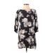 Old Navy Casual Dress - Shift: Gray Floral Dresses - Women's Size Small