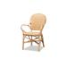 bali & pari Genna Modern Bohemian Natural Brown Finished Rattan Dining Chair - Wholesale Interiors RCN004-Rattan-DC