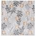 Gray/White 77 x 0.24 in Area Rug - Bayou Breeze Souders Floral Gray/Ivory Indoor/Outdoor Area Rug, Polypropylene | 77 W x 0.24 D in | Wayfair