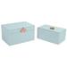 Rosdorf Park Decorative Box Wood/Fabric in Blue | 5 H x 6 W x 9 D in | Wayfair 4E3E83D0D47C426FA3F8C18E820783F1