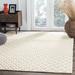 White 48 x 0.25 in Indoor Area Rug - Wade Logan® Bareen Geometric Handmade Tufted Wool/Area Rug in Ivory Cotton/Wool | 48 W x 0.25 D in | Wayfair