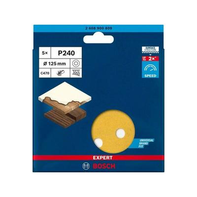 Bosch Accessories EXPERT C470 2608900809 Exzenterschleifpapier gelocht Körnung (num) 240 (Ø) 125 mm