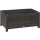 Garten Beistelltisch Couchtisch Gartentisch Balkontisch Polyrattan Braun 85 x 50 x 39 cm - Braun