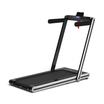 Costway 2-in-1 Folding Treadmill with Dual LED Display-Silver
