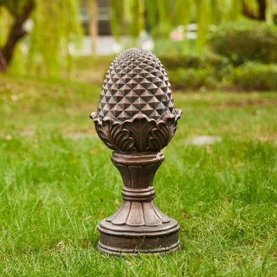 MGO Finish Artichoke Garden Statue Coastal Sculpture Indoor Outdoor by Glitzhome