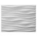 Art3d Decorative 3D Wall Panels Big Wave Deisgn, Matt White (6 Pack)