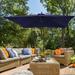 8.2ft Offset Patio Umbrella,Hanging Umbrella w/Base,Angle Adjustment