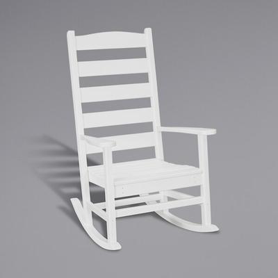 POLYWOOD R114WH Shaker White Porch Rocking Chair
