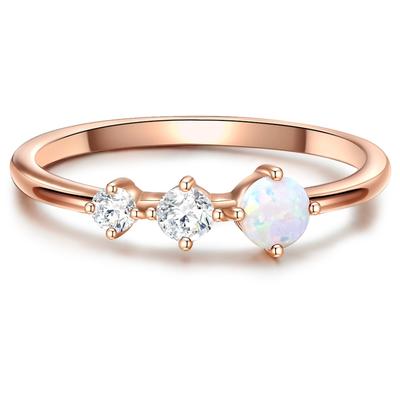 Glanzstücke München Ring Sterling Silber Zirkonia in Roségold 48 Damen Image