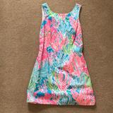 Lilly Pulitzer Dresses | Lilly Pulitzer Delia Dress In Let’s Cha Cha | Color: Blue/Pink | Size: 4