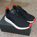 Adidas Shoes | Adidas Nmd_r2 Pk Primeknit Shoes Sneakers New Black Boost Red Ba7252 Men’s 8.5 | Color: Black/Red | Size: 8.5