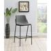 Corrigan Studio® Set Of 2 Bar Stool In Grey & Black Upholstered/Leather/Metal/Faux leather in Black/Gray | 39.25 H x 20 W x 20.5 D in | Wayfair