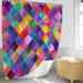 Latitude Run® Geometric Single Shower Curtain + Hooks Polyester | 72 H x 70 W in | Wayfair B8CDD8D402A045B2862F1C54C7B833E1