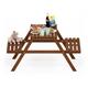 Redwood Rover Burch 3 Piece Outdoor Picnic Table Wood/Teak in Brown/White | 21.4 H x 23.7 W in | Wayfair EEB50354D9A64F81AF271BE10A9D6082