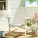 Beachcrest Home™ Langport Solid Wood Adirondack Chair w/ Ottoman Wood in White | 37.8 H x 30.39 W x 37.6 D in | Wayfair